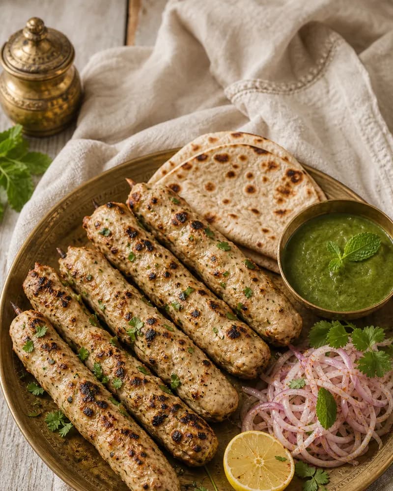 Indian BBQ Lucknowi Chicken Seekh
