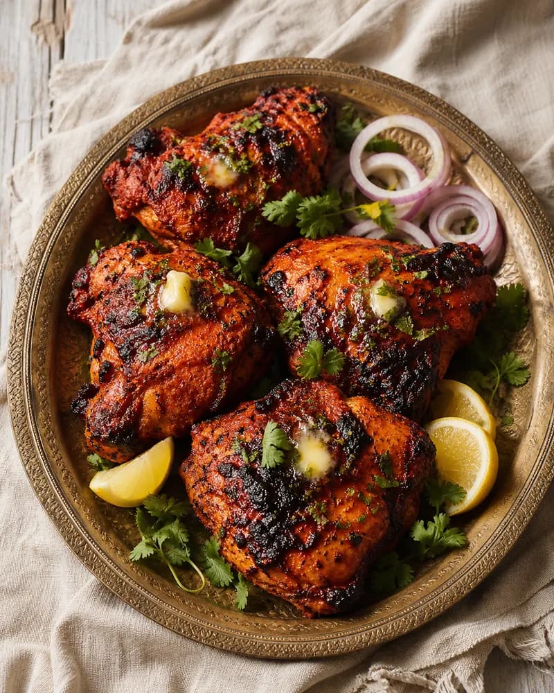 Indian BBQ Tandoori Chicken Thighs