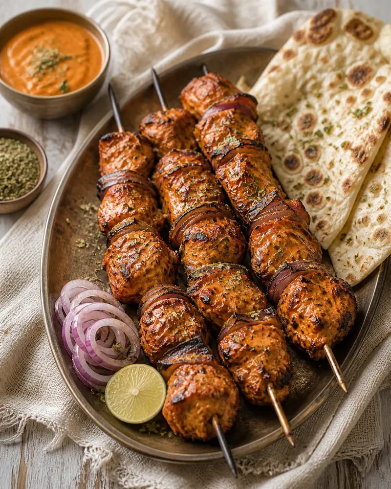 Indian BBQ Smoky Butter Chicken Skewers