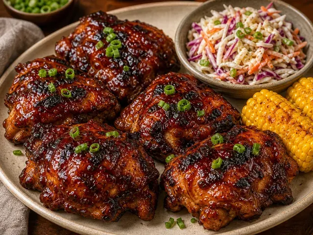 Sticky BBQ Chicken Thighs