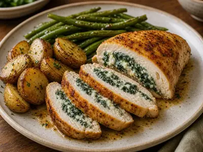 Spinach-Cheese Stuffed Chicken Breast