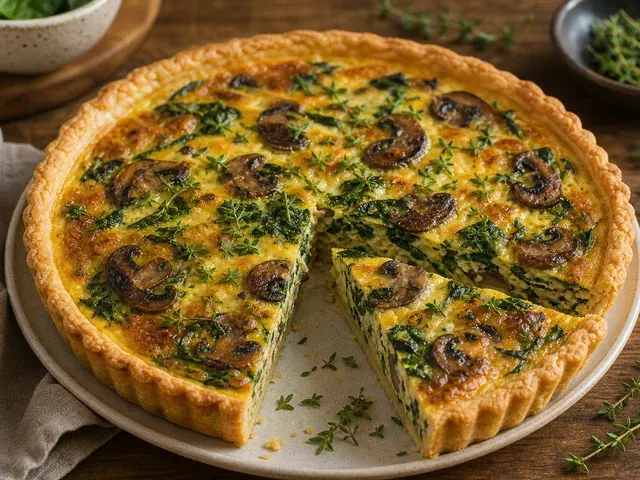 Spinach-Mushroom Quiche