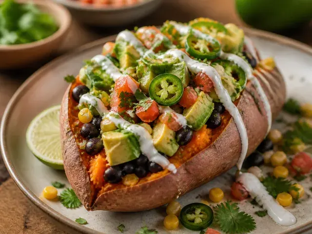 Loaded Sweet Potato (Tex-Mex Vegan)