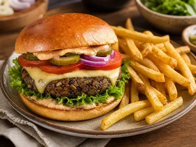 Veggie Mushroom Burger (Cheese)