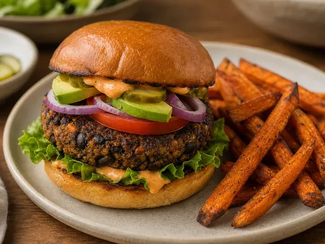 Bean Veggie Burger (Black Bean Patty)