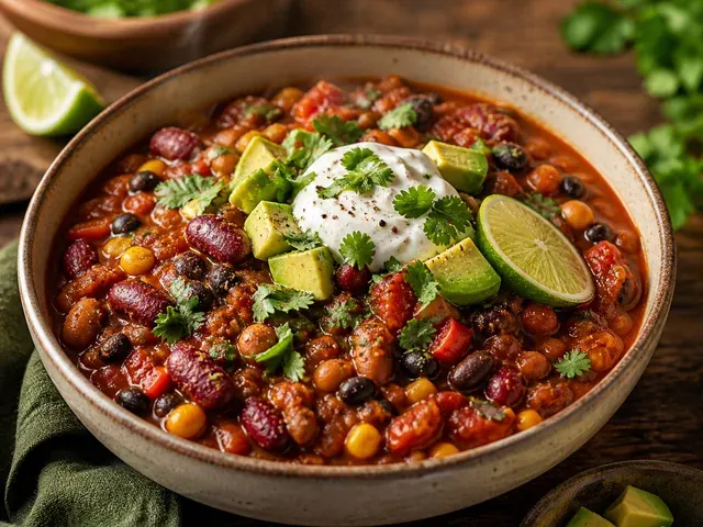 Vegan Three-Bean Chili