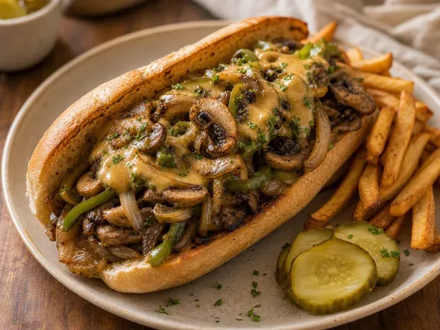 Vegan Philly Cheesesteak (Mushroom)