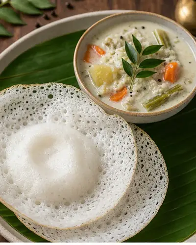 Appam with Veg Stew