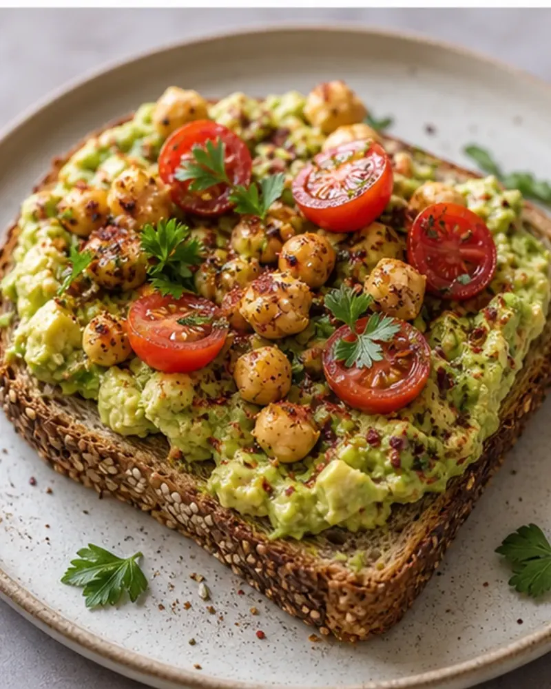 Avocado + Chickpea Smash Toast