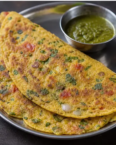 Besan Chilla (Chickpea-Flour Pancake)