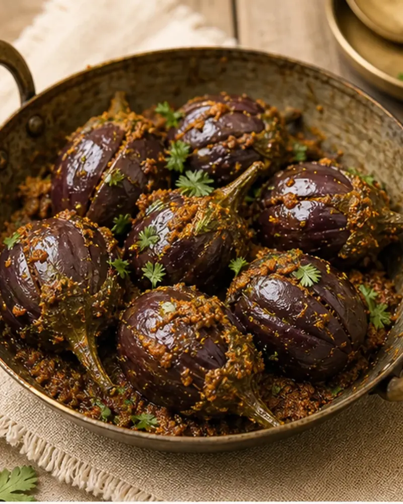 Bharela Ringna (Stuffed Brinjal)