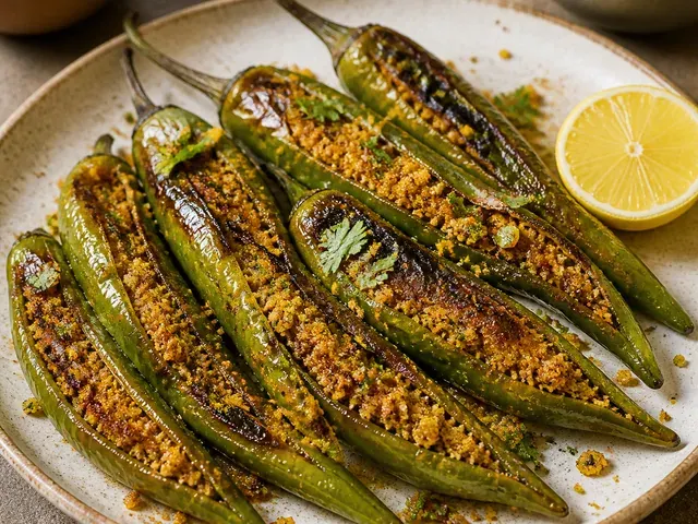 Bhatia Bharwa Mirchi (Stuffed Green Chillies)