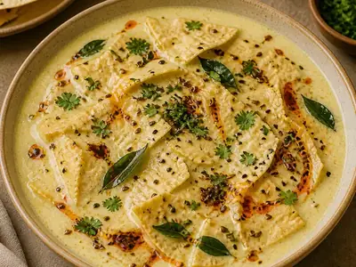 Bhatia Papad Curry (Curd Base)