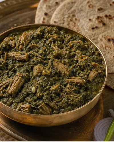 Bhatia Saag Fanas (Jackfruit + Greens)
