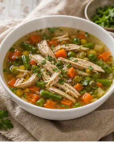 Chicken Clear Soup with Seasonal Vegetables