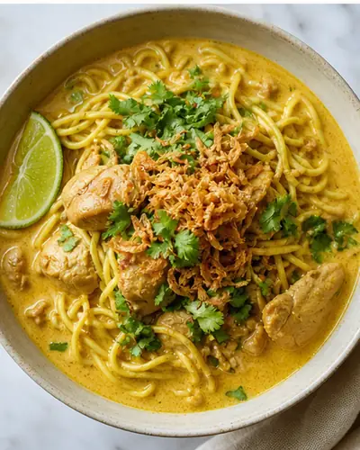 Burmese Chicken Coconut Noodles (Ohn No Khao Swè)