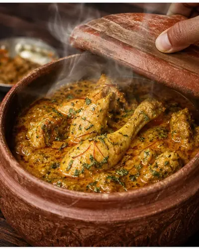 Slow-Cooked Dum Chicken Handi