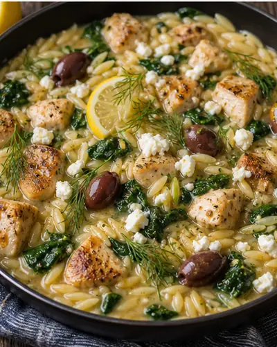 Greek Chicken Lemon Orzo