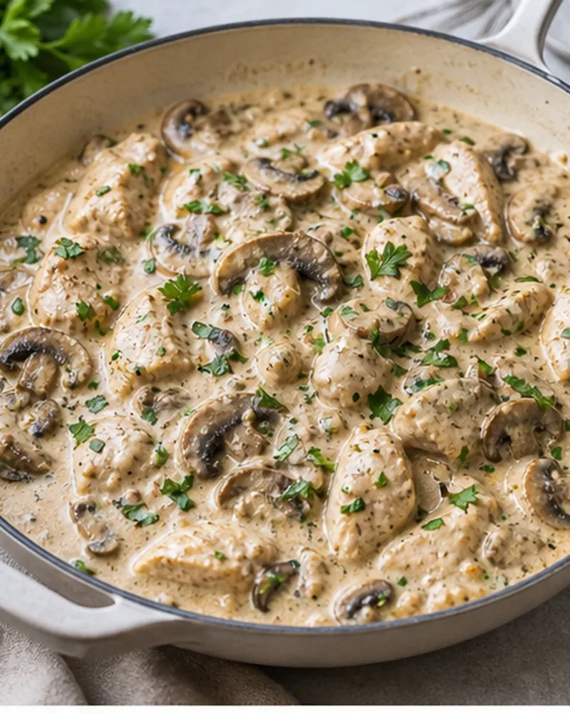Light Chicken Stroganoff