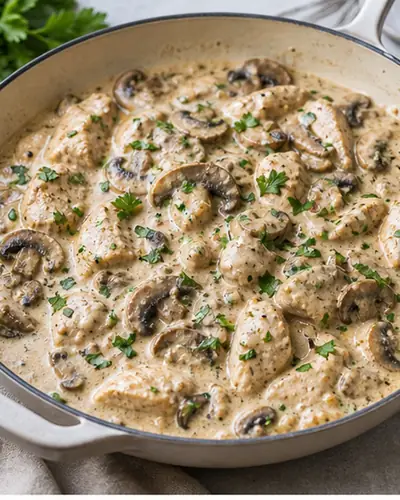 Light Chicken Stroganoff