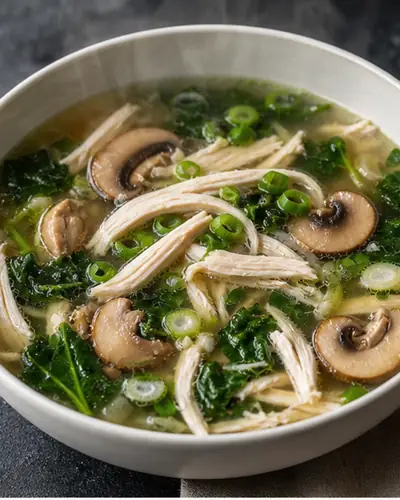 Chicken Mushroom Clear Soup