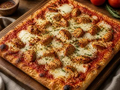 Roman-Style Chicken Pizza