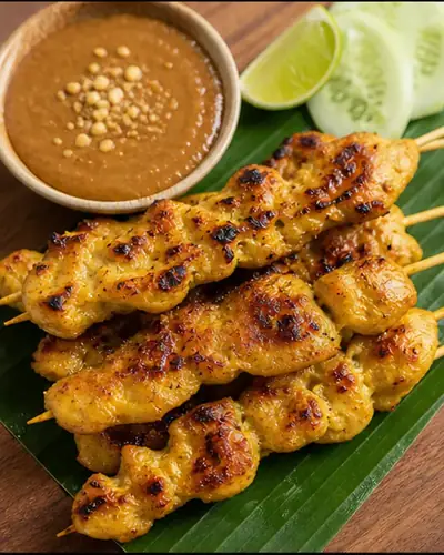 Chicken Satay with Peanut Sauce