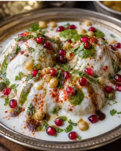 Dahi Bhalla (Baked Vada in Yogurt)