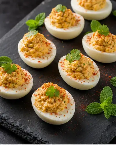Spiced Indian Deviled Eggs