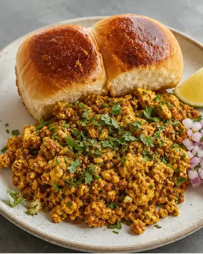 Egg Bhurji Pav (Mumbai Street)
