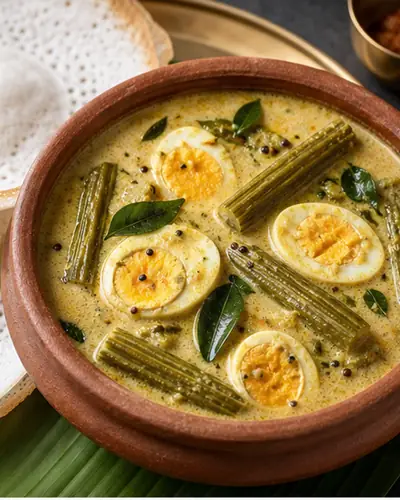 Keralan Egg Curry with Drumsticks