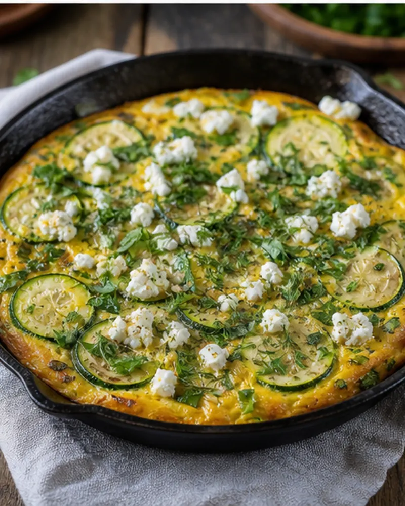 Zucchini + Goat Cheese Frittata