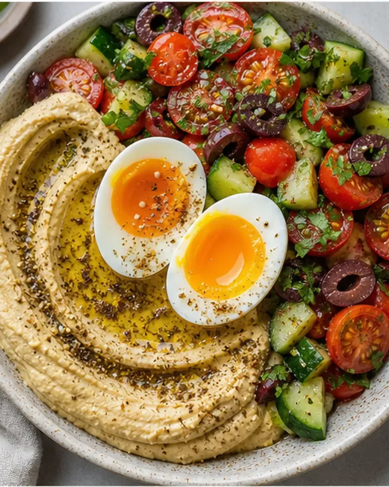 Egg + Hummus Power Bowl
