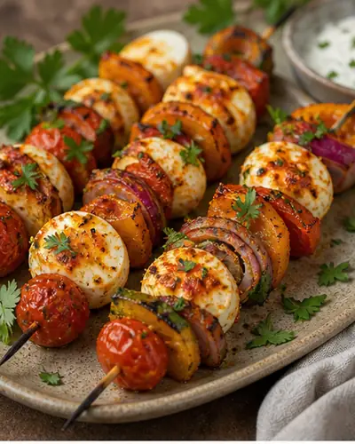 Egg + Veg Shashlik Skewers
