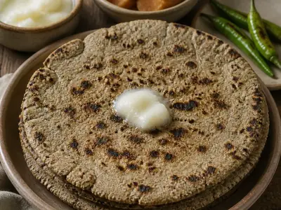Bajra Rotla (Gujarati Pearl-Millet Bread)
