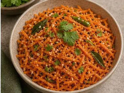 Carrot Sambharo (Warm Carrot Slaw)