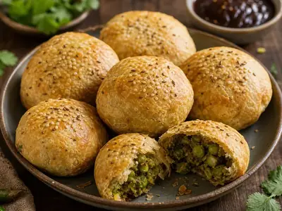 Lilva Kachori (Baked)