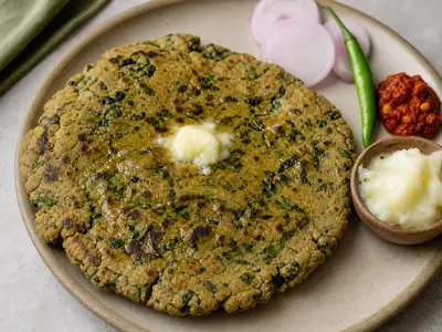 Methi Rotlo (Pearl Millet Methi Bread)