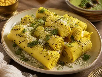 Khandvi (Gujarati Besan Rolls)