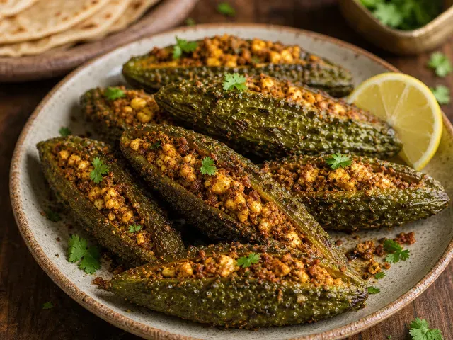 Paneer Stuffed Karela
