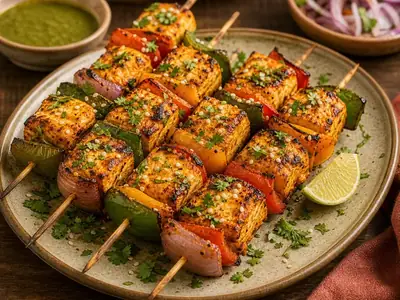 Vegetarian Gujarati Paneer Tikka (Sweet-Spicy)