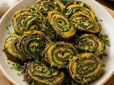 Patra (Colocasia-Leaf Rolls, Baked)
