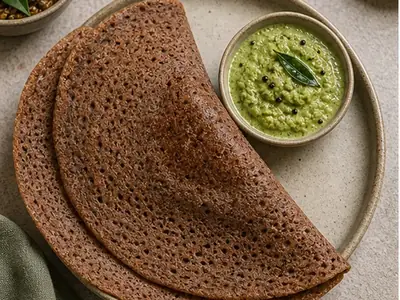 Ragi Dosa (Gujarati-style)