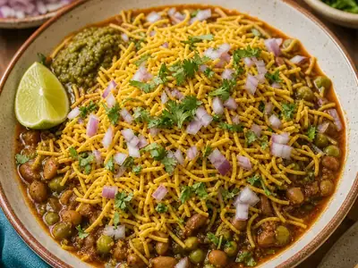Sev Usal (Gujarati Spicy Curry-Sev Plate)