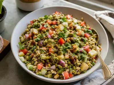 Sprouted Moong Chaat Bowl