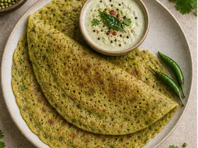 Sprouted Moong Dosa (Pesarattu Gujarati-style)