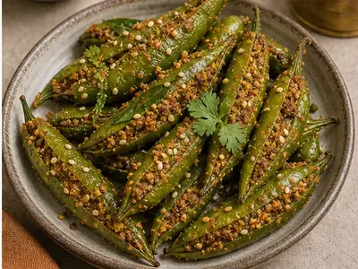 Stuffed Green Chilli Sambhariyu