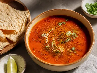 Gujarati Tameta Shorba (Tomato Coriander Soup)