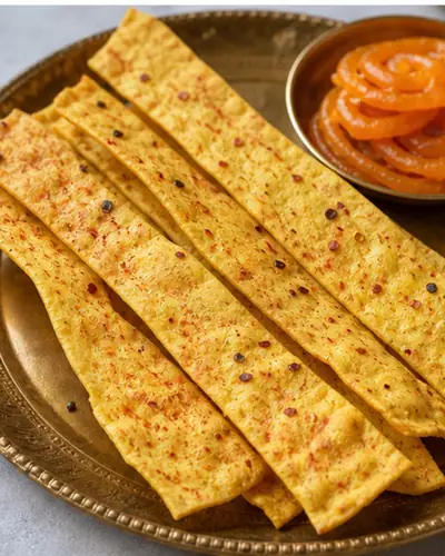 Baked Fafda Crisps