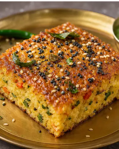 Baked Handvo (Gujarati Savoury Cake)